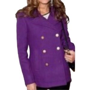J. Crew Purple Wool Blend Coat size 0